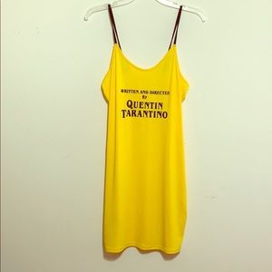 Written by Quentin Tarantino dress.
